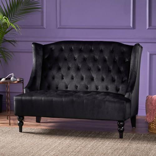 【並行輸入品】 CYzpf 50" Loveseat Sofa Couch，Velvet Fabric 2 Seater Sofa，Mid Ce_7
