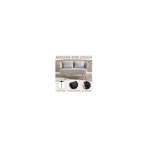 【並行輸入品】 HRVEOCEI Boucle Loveseat Sofa， 52" Small Couch for Small Space B_8