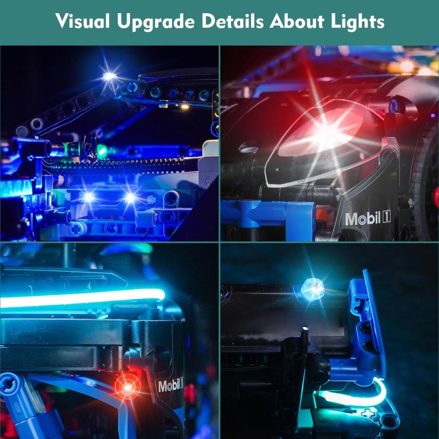 【並行輸入品】LocoLee LEDライトキット LegoポルシェGT4 e Performance レースカー 42176 (モデルのみライト