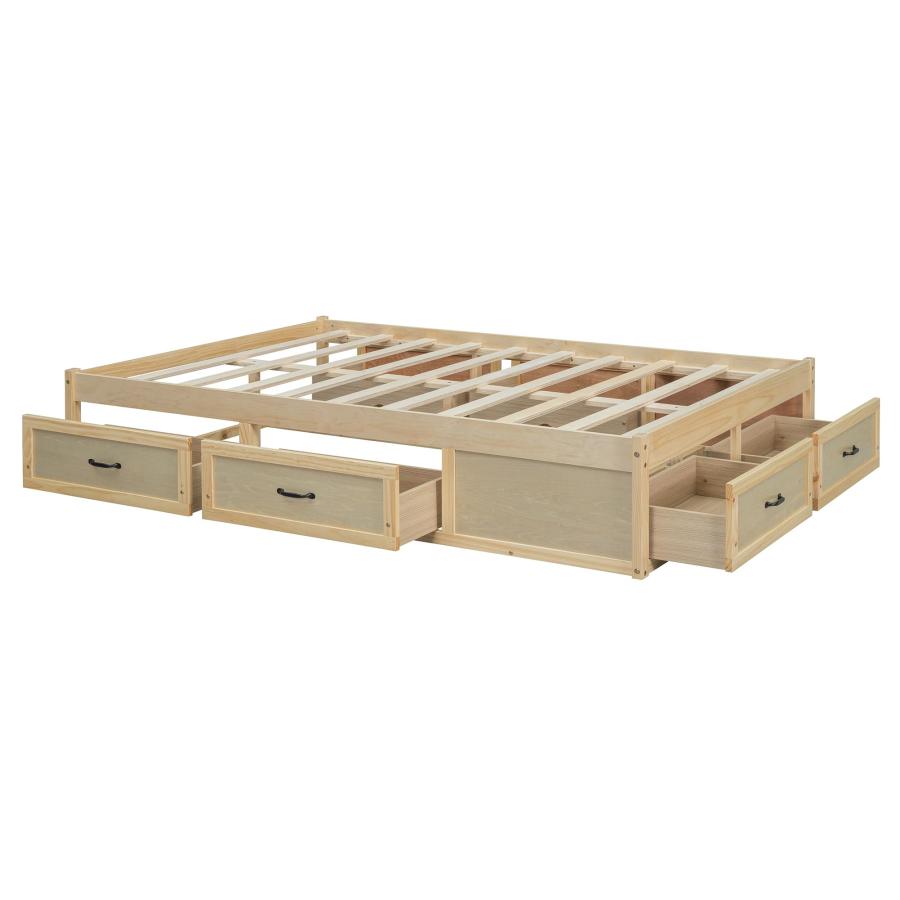 【並行輸入品】 Harper & Bright Designs Full Beds Frame with 6 Storage Drawers，W_8