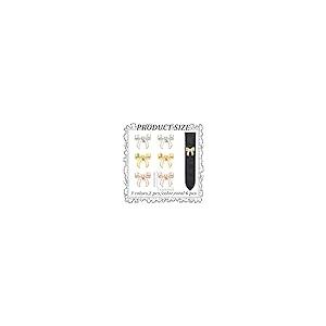 【並行輸入品】GOMAKERER 蝶結び腕時計ストラップスタッド6個、3色のかわいいスマートウォッチストラップチャームスタッド合金ウォッチストラ_4