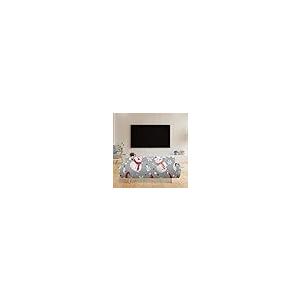 【並行輸入品】Cugasmaru ストレッチソファスリップカバー 白雪だるまプリント ソファカバー 伸縮ソファカバー 4人掛けソファカバー クリ_5