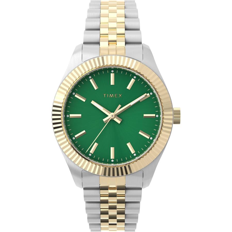 【並行輸入品】Timex レディース imex Legacy 36mm 腕時計   ツートーンブレスレット グリーンダイヤル ゴールドトーンケー