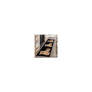 【並行輸入品】 ZLXMN Cheetah Hallway Rug Runners 2x10，Black， Brown and Yellow A_5