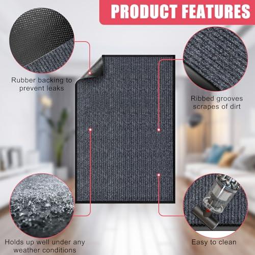 【並行輸入品】 Kuyal Front Door Mat， 3'x5' Indoor Outdoor Entrance Mat， Commerc_7