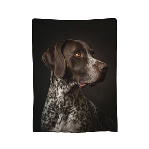 【並行輸入品】 IYOVI German Shorthaired Pointer Print Flannel Blanket Lightweig_1