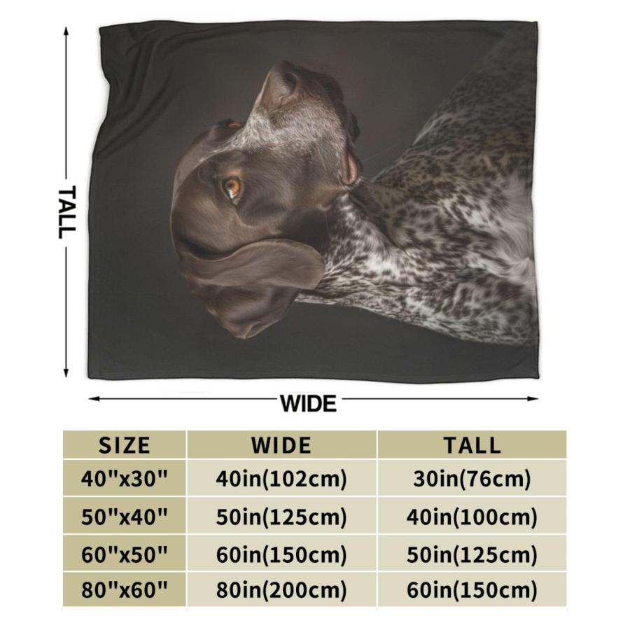 【並行輸入品】 IYOVI German Shorthaired Pointer Print Flannel Blanket Lightweig_6