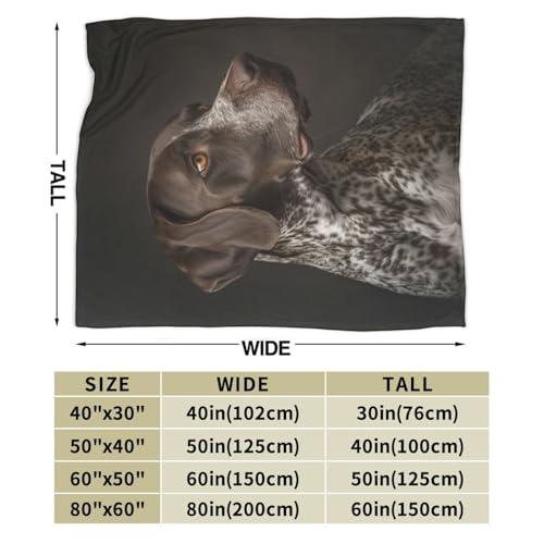 【並行輸入品】 IYOVI German Shorthaired Pointer Print Flannel Blanket Lightweig_7
