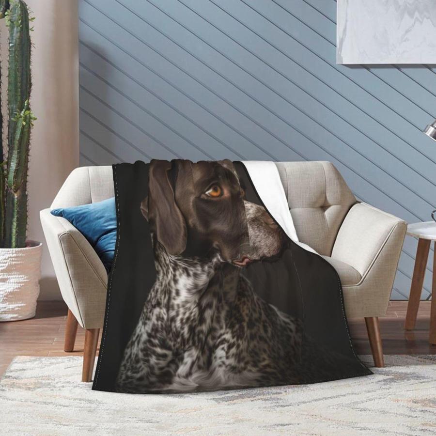 【並行輸入品】 IYOVI German Shorthaired Pointer Print Flannel Blanket Lightweig_9