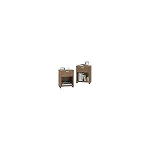 【並行輸入品】OAKHAM HOME ナイトスタンドセット 2、ボーホーエンドテーブル 引き出しと収納棚付き アクセントテーブル ミニマリストソ_2
