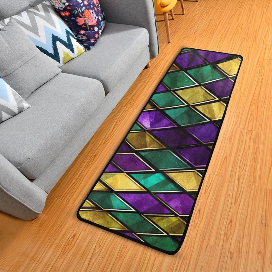 【並行輸入品】 Mardi Gras Carnival Runner Area Rug Non Slip Floor Mat for Hallw_3