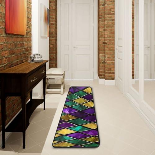 【並行輸入品】 Mardi Gras Carnival Runner Area Rug Non Slip Floor Mat for Hallw_7