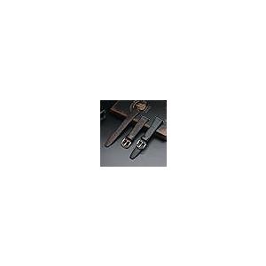 【並行輸入品】AMHUGE リザードグレイン腕時計ストラップ ブラックとブラウン カーフ本革12mm 14mm 16mm 18mm 19mm 2_5