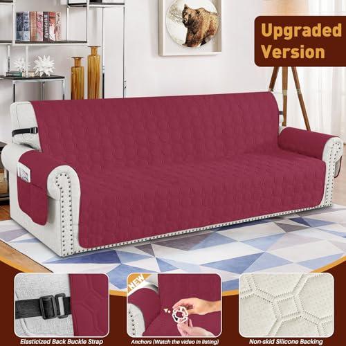 【並行輸入品】XINEAGE 特大ソファカバー 3クッションソファカバー 犬用100%防水 家具プロテクター スリップカバー ゴムストラップ付き_7