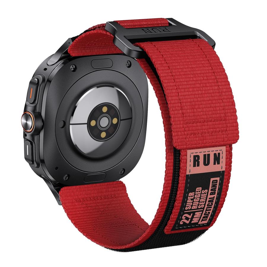 【並行輸入品】ナイロンバンド Samsung Galaxy Watch Ultra対応 47mm 男女兼用， レッド ANCOOL Compat_2