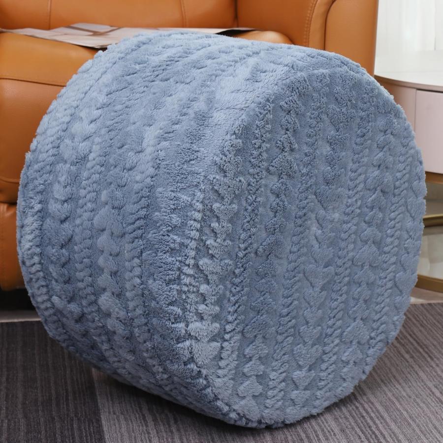 【並行輸入品】Asuprui ラウンドフットスツール オットマン 20x14インチ 多機能 モダン フットスツール フロアプーフ ソファフットレ_6
