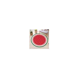 【並行輸入品】 Rugendary Watermelon Rug Fresh Round Area Rug for Kids Room Trop_2