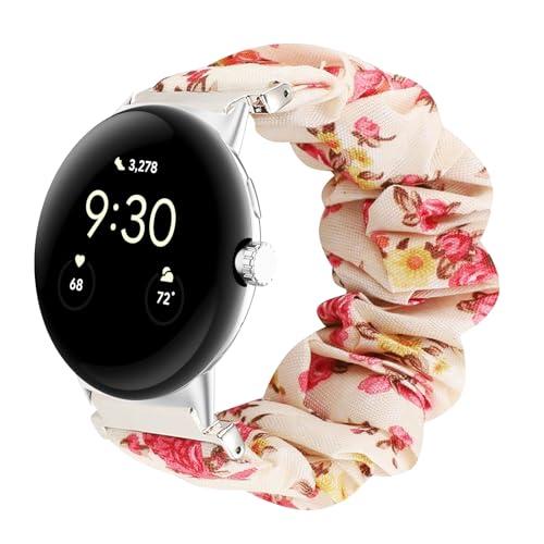 【並行輸入品】LYSANDRA(ライサンドラ) Pixel Watch 3 スマートウォッチ用バンド、伸縮性のあるシュシュバンド、Pixel W_1