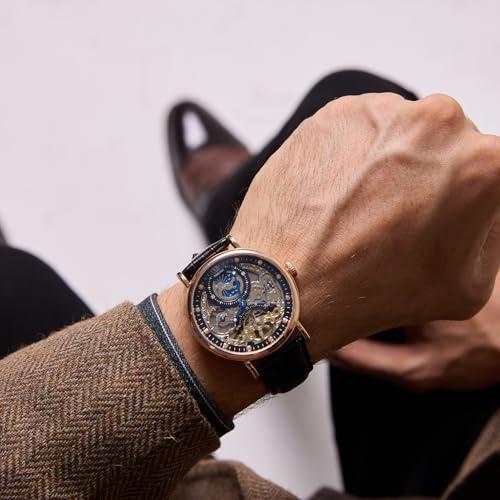 並行輸入品】TIME100 高級 自動巻き腕時計 メンズ スケルトン 機械式 