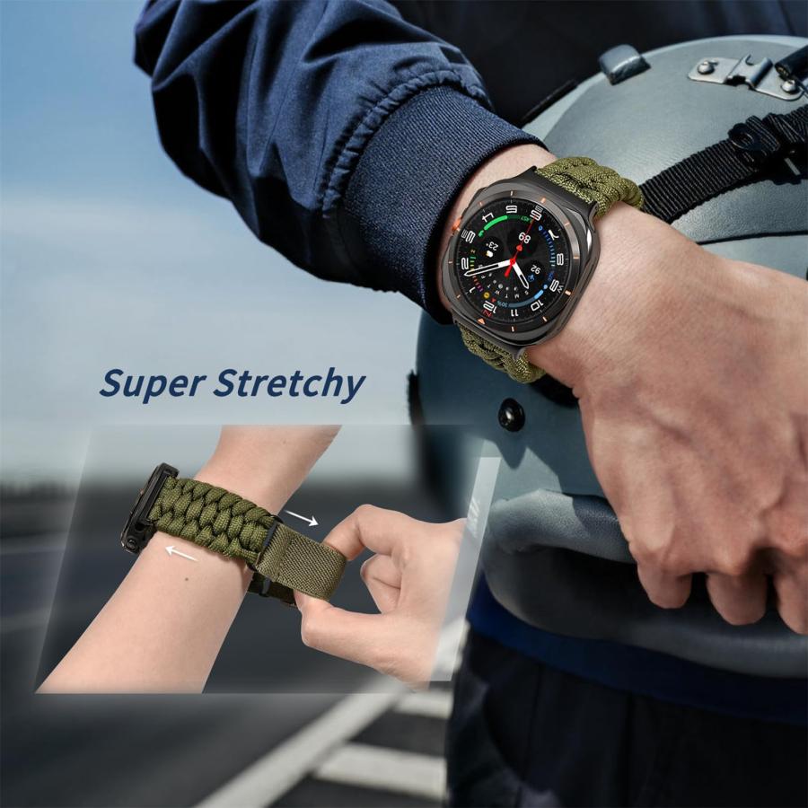 【並行輸入品】Koazon ハンドメイドサバイバルパラコードバンド Samsung Galaxy Watch Ultra 47mm Watch対_6