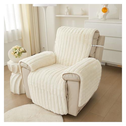 【並行輸入品】 ZGSYH Long Plush Recliner Slipcover，Faux Fur Non Slip Sofa Cover
