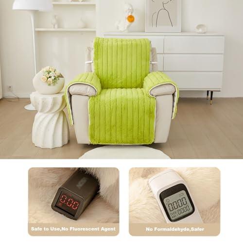 【並行輸入品】 ZGSYH Long Plush Recliner Slipcover，Faux Fur Non Slip Sofa Cover
