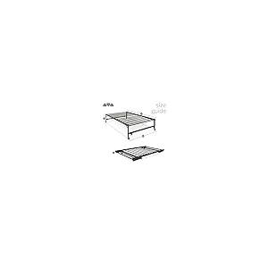 【並行輸入品】 Milliard Roll Out Trundle Bed with Wheels， Modern Black Frame， T_5