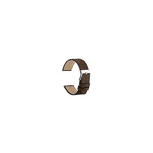 【並行輸入品】WOCCI 20mm Elite Watchバンド、トップグレインレザー、クイックリリース式、シルバーバックル(ダークブラウン)_2