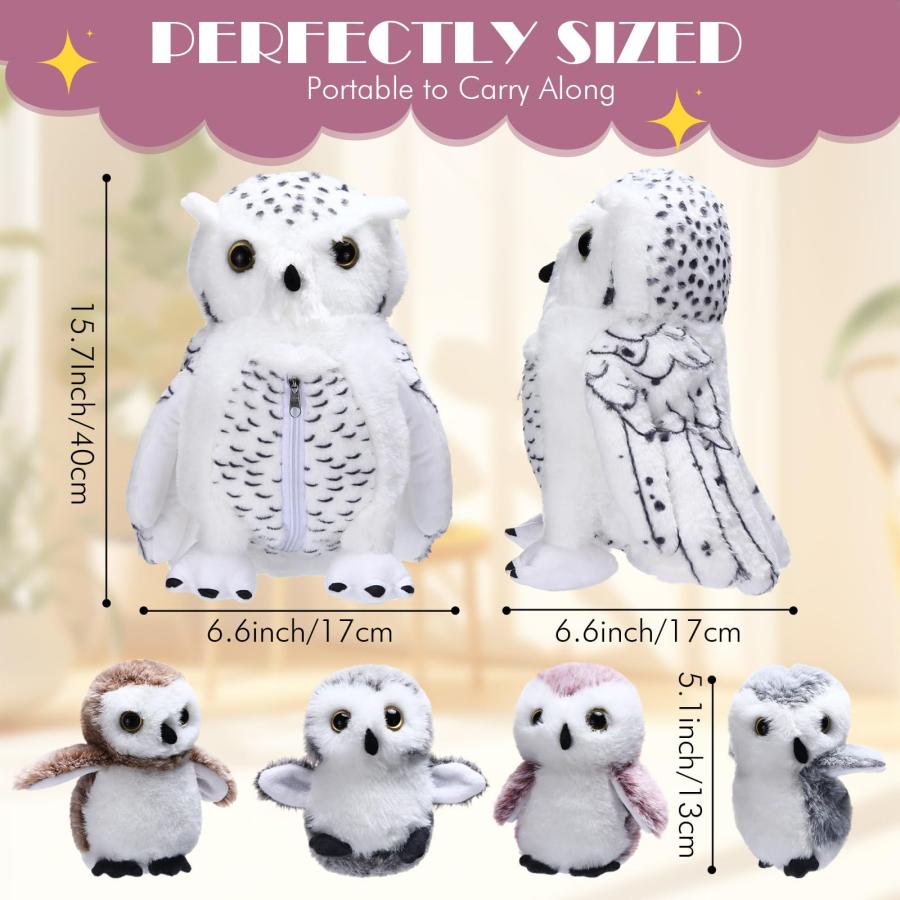 並行輸入品】Hollowfly フクロウ ぬいぐるみ ギフトセット 15.7インチ