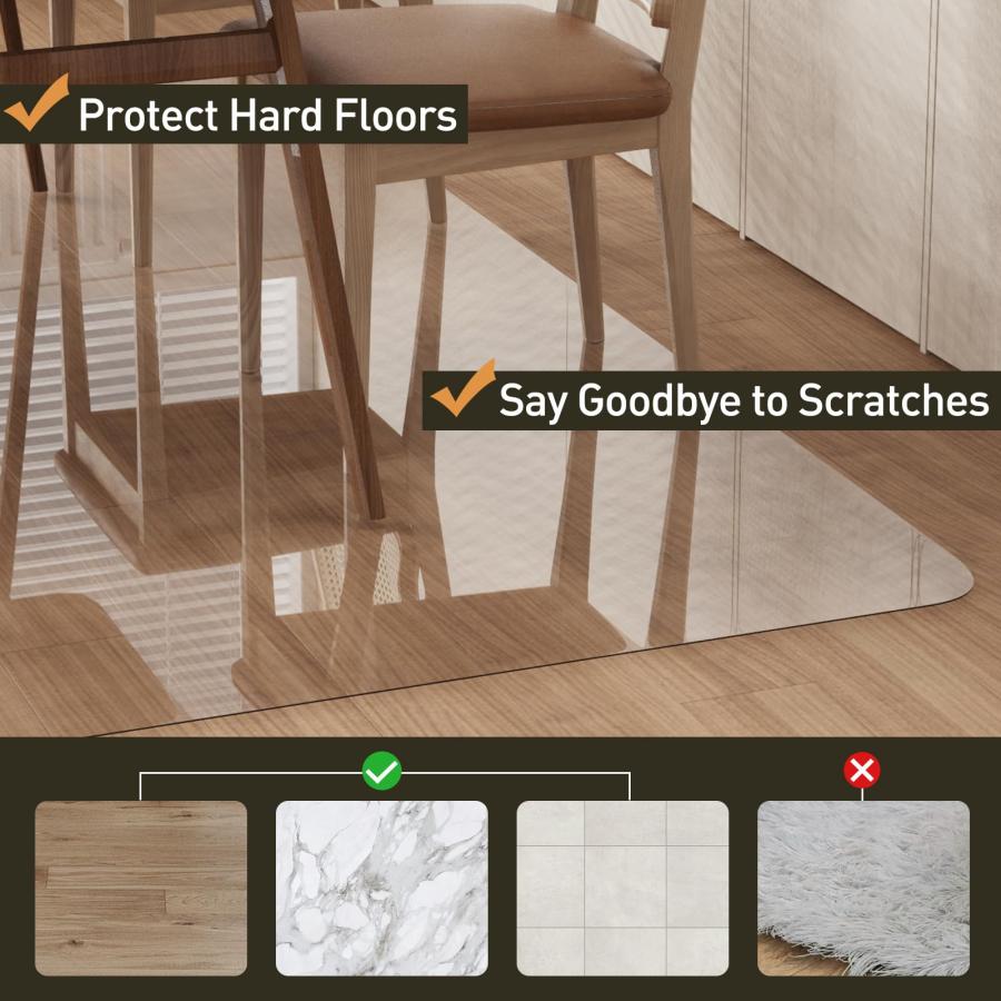 【ほぼ新品】リビングシート&フロアマット 並行輸入品】ZPAI 家庭用エリアフロアマット 3フィート×5フィート 透明
