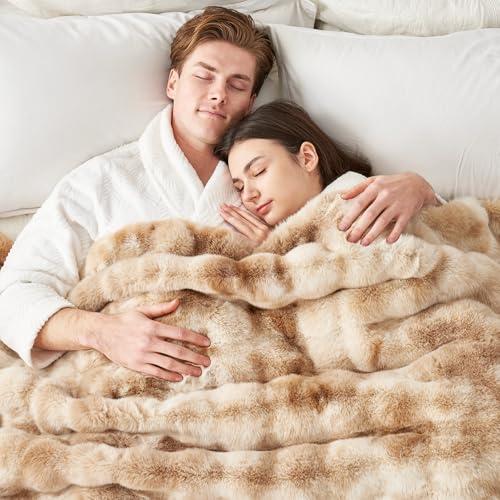 バブルブランケット 並行輸入品】Cozy Bliss フェイクファー スローブランケット カウチ用