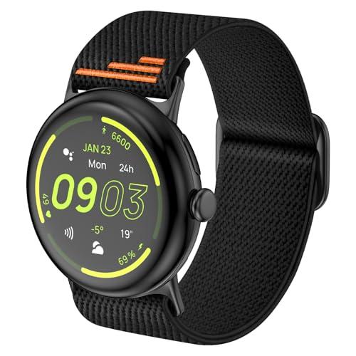 【並行輸入品】AMANECER 伸縮ナイロンバンド Pixel Watch 3 45mm対応 メタルコネクター&クラスプ 調節可能なスポーツ編組_1