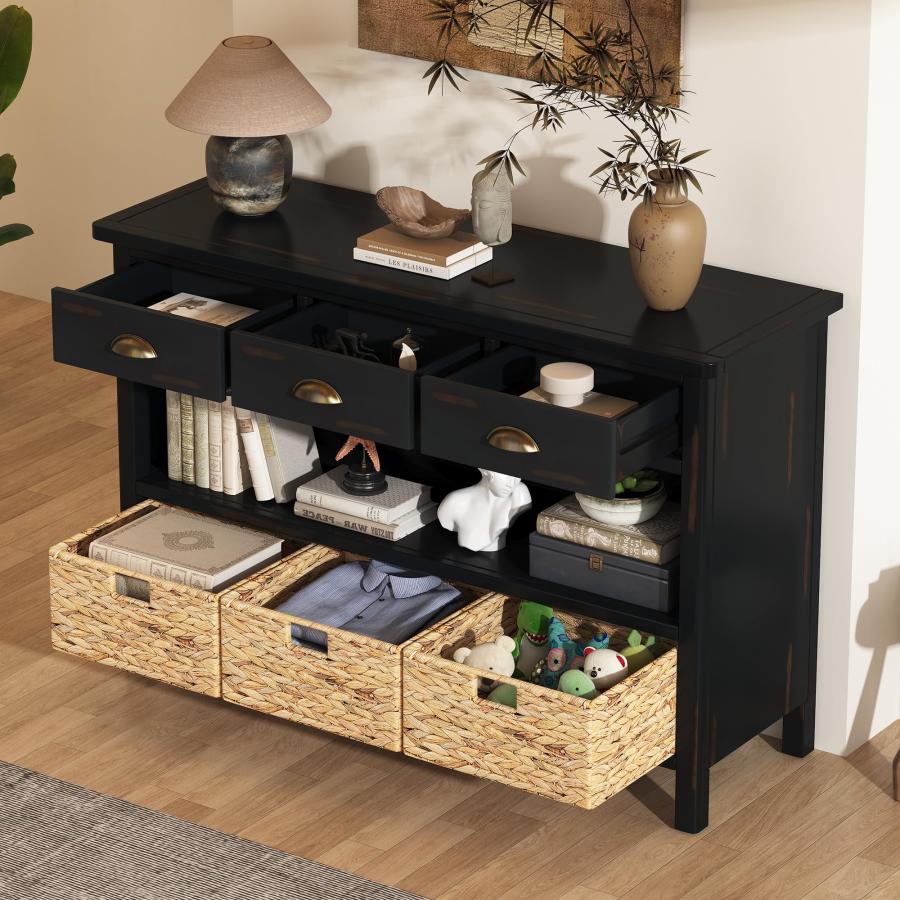 【並行輸入品】 Guxeei 47 inch Console Table， Functional Entryway Table Sofa Tab_6