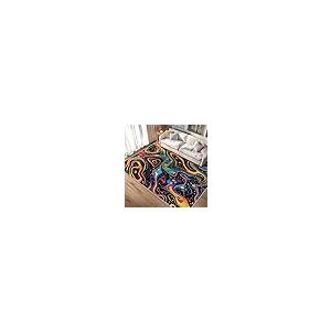 【並行輸入品】 NejTrenzy Optical Illusion Rug 4x5， Washable Trippy Abstract Rug_5