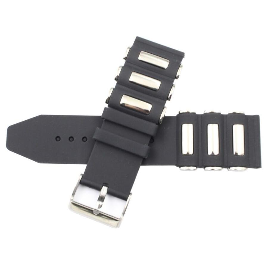 【並行輸入品】 26MM SOFT RUBBER DIVER BAND STRAP Fit for INVICTA EXCURSION 1820の画像