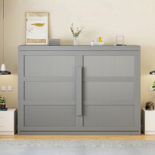 【並行輸入品】 Harper \u0026 Bright Designs Queen Size Murphy Bed Cabinet Wall Bed Cの画像