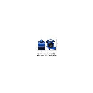 【並行輸入品】Simple Deluxe 305 CFM ミニフロアエアモーター 水害修理用 カーペットと床乾燥機 家庭での使用と配管用 電_5