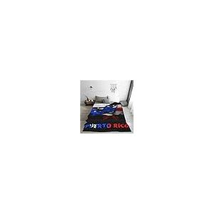 【並行輸入品】 Throw Blanket Puerto Rico Flag Rose Travel Blankets Queen Size S_5