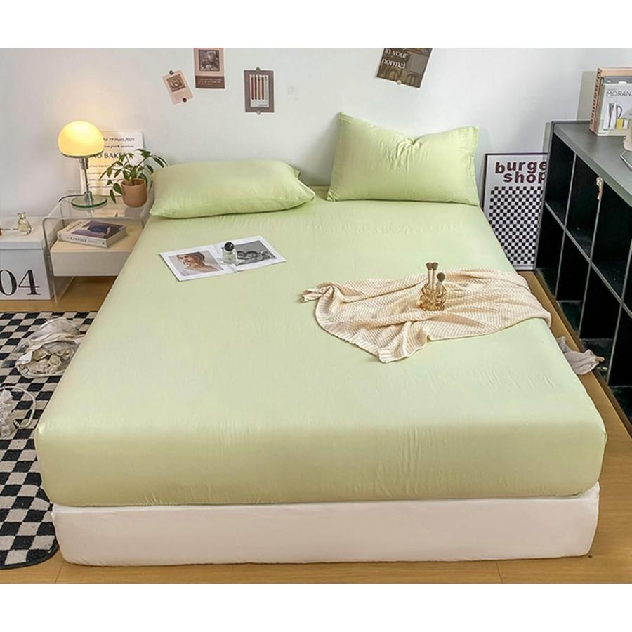 【並行輸入品】 Calefee Fitted Bed Sheet 35x80 inch， Bed Sheets Polyester Solid_3