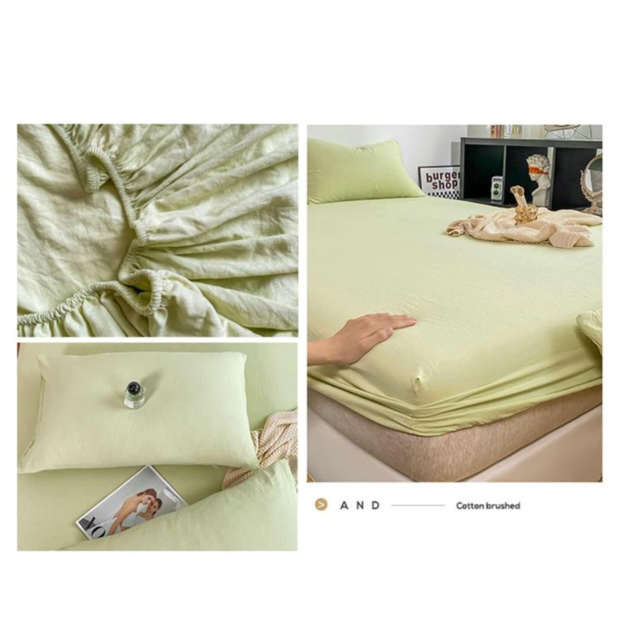 【並行輸入品】 Calefee Fitted Bed Sheet 35x80 inch， Bed Sheets Polyester Solid_6
