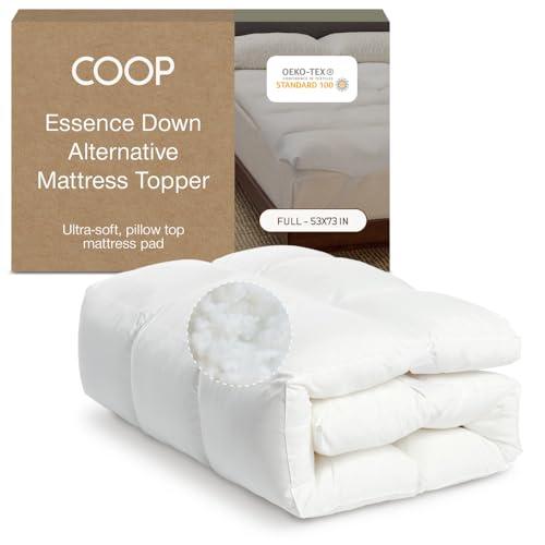【並行輸入品】Coop Home Goods エッセンス ダウン代替マットレストッパー フル、フラシ天の2インチのマチとバッフルボックスデザイン