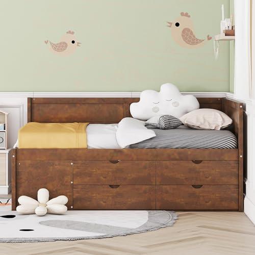 【並行輸入品】 Harper & Bright Designs Full Size Daybed with 4 Drawers， Wooden_7