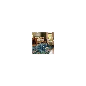 【並行輸入品】 Lahome Midnight Jungle Green Rug， Washable 8x10 Rugs for Bedroom