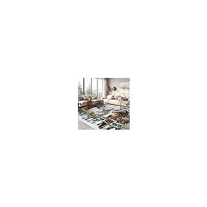 【並行輸入品】 Christmas Horse Rug， 3x5 Rug， Xmas Animals Rugs for Entryway， Wa_5