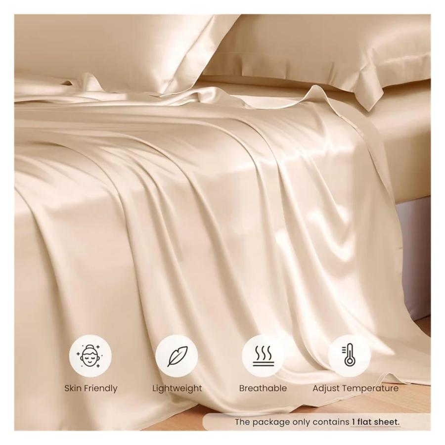 【並行輸入品】 NTDRULFK 1PC Mulberry Silk Flat Sheet Bed Sheets Top Sheet Singl_8