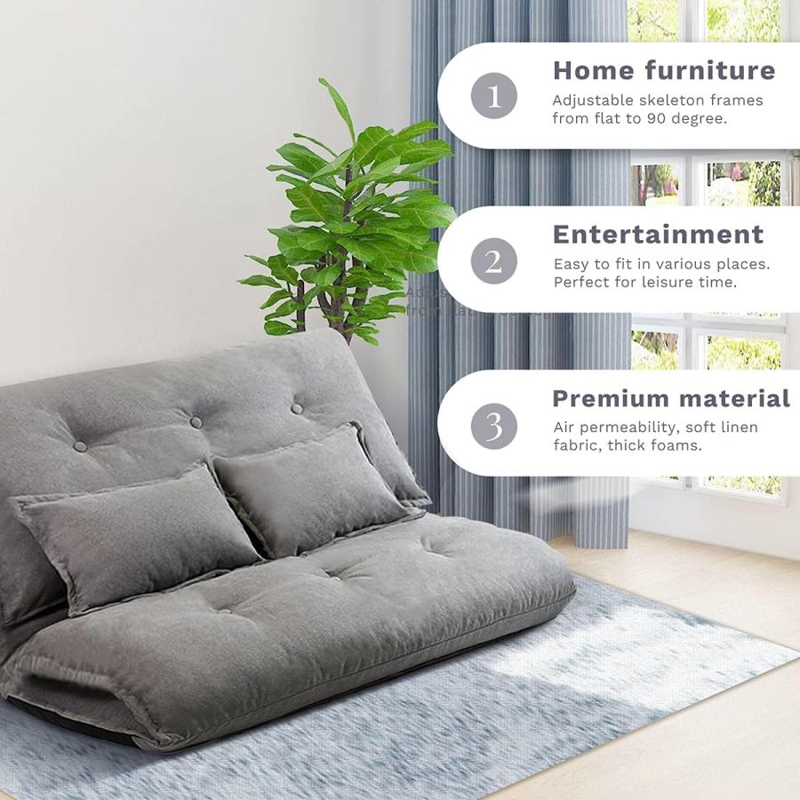 【並行輸入品】 TY ARTS & CULTURE Sofa Bed Comfortable Adjustable Futon Sofa Bed
