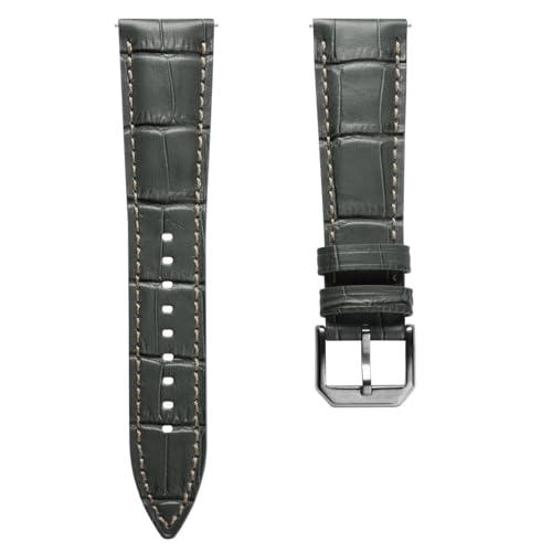 【並行輸入品】WatchGecko(ウォッチゲッコ) Carolina Gator 本革腕時計ストラップ、アリゲーターエンボスカーフレザー、パッの画像