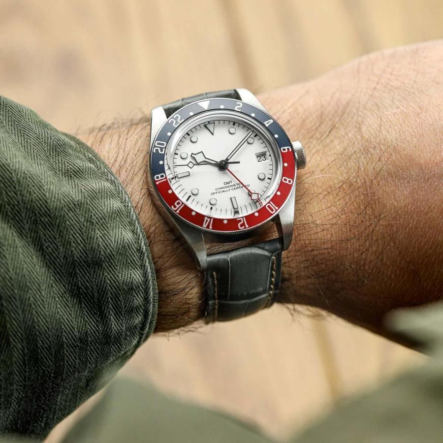 【並行輸入品】WatchGecko(ウォッチゲッコ) Carolina Gator 本革腕時計ストラップ、アリゲーターエンボスカーフレザー、パッの画像
