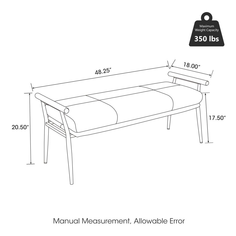 【並行輸入品】 Glitzhome 48''L End of Bed Bench with Rubberwood Handle， Leather_6