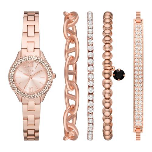 【並行輸入品】Folioレディース3針ローズゴールド調合金腕時計ギフトセット Folio Women's Three Hand Rose Gol_1